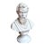 Vintage Michelangelo White Alabaster Bust Figure Signed by A. Giannelli 6.5" Tall For Sale