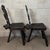 An elegant pair of three-legged stool-style chairs attributable to 19th-century Italian craftsmanship, in the Neo-...
