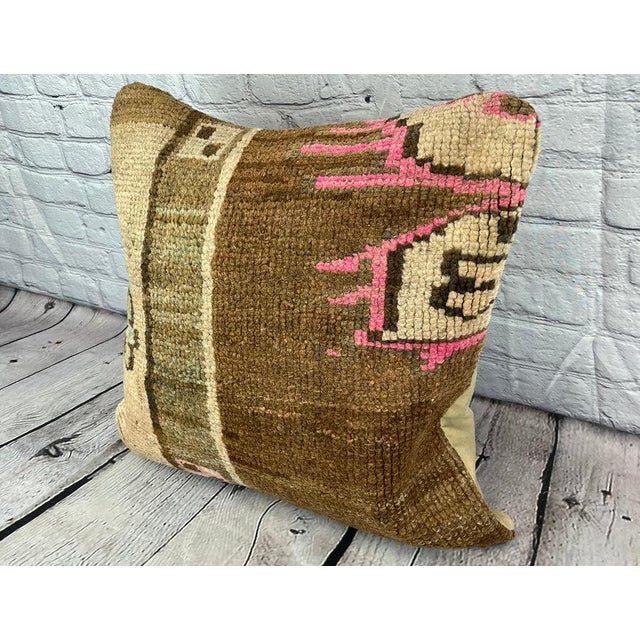Vintage Pillow Case Turkish Rug Pillow Decorative Rug Pillow Dry cleaning only. PILLOW INSERT IS NOT INCLUDED