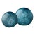 Jamie Young Cosmos Glass Balls in Teal - Set of 2 For Sale