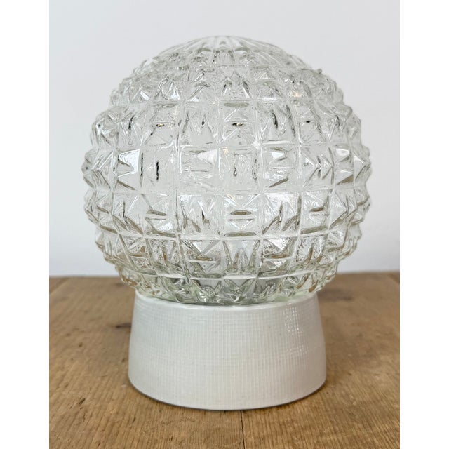 Vintage White Porcelain Ceiling Light, 1970s For Sale - Image 4 of 14
