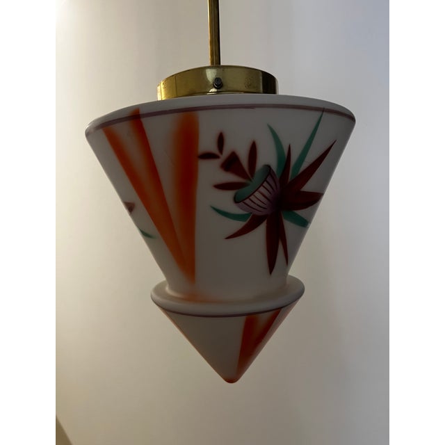1940s Art Deco Pendant with Spatter Decor, Austria, 1940s For Sale - Image 5 of 10
