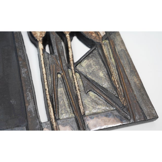 Mid-Century Modern Vintage Wall Tiles from Ruscha-Keramik, W. Germany, 1970s, Set of 2 For Sale - Image 3 of 16