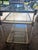 Vintage Brass and Lucite Glass Shelving Table For Sale - Image 4 of 14
