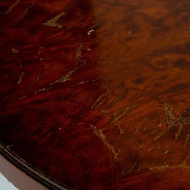 20th Century Regency Side Center or End Table With Inlay Marquetry Top For Sale In Miami - Image 6 of 8