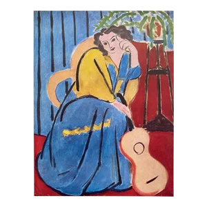 Henri Matisse Vintage 1946 Lmtd Edtn French Fine Art Lithograph Print " Femme Assise Et Guitare " 1939