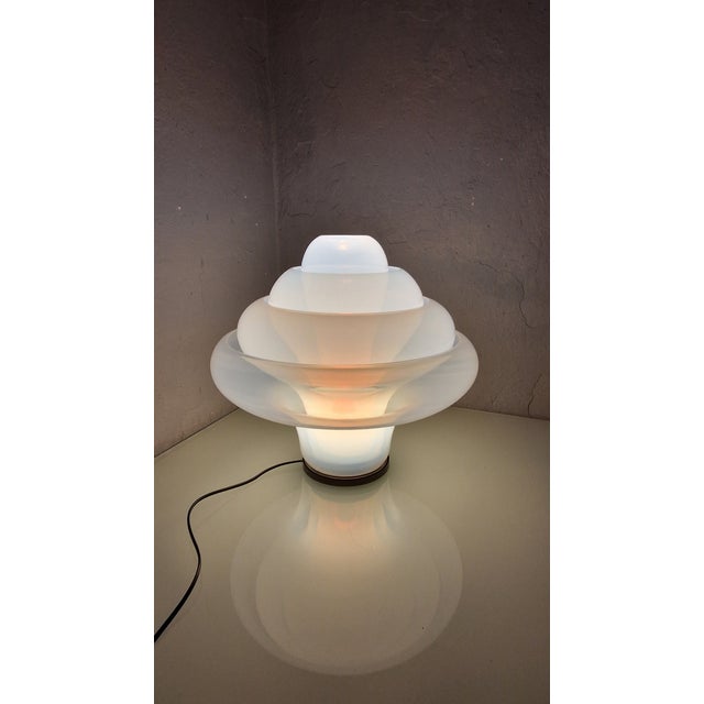 Lotus Table Lamp in Irridescent Murano Glass by Carlo Nason for Mazzega, 1980s, in Very Good conditions. Designed 1980 to...