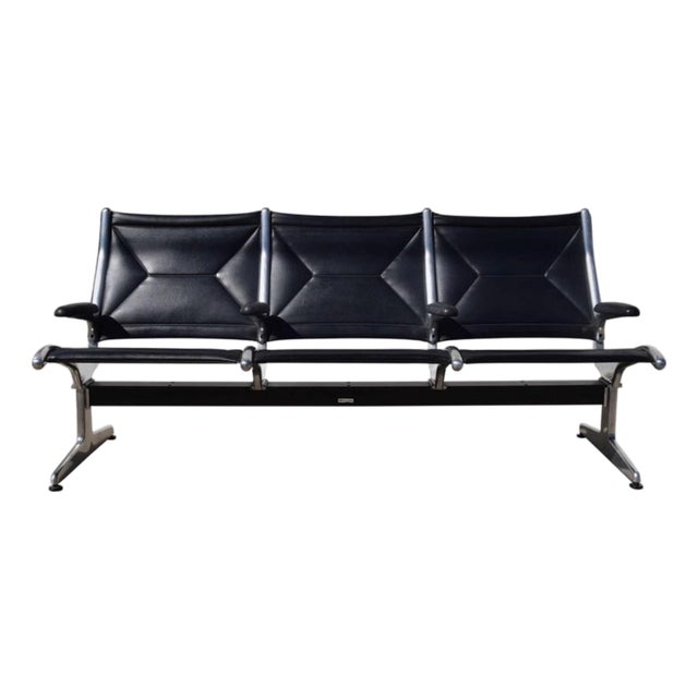 1960s Eames Airport Bench 3 Seater For Sale