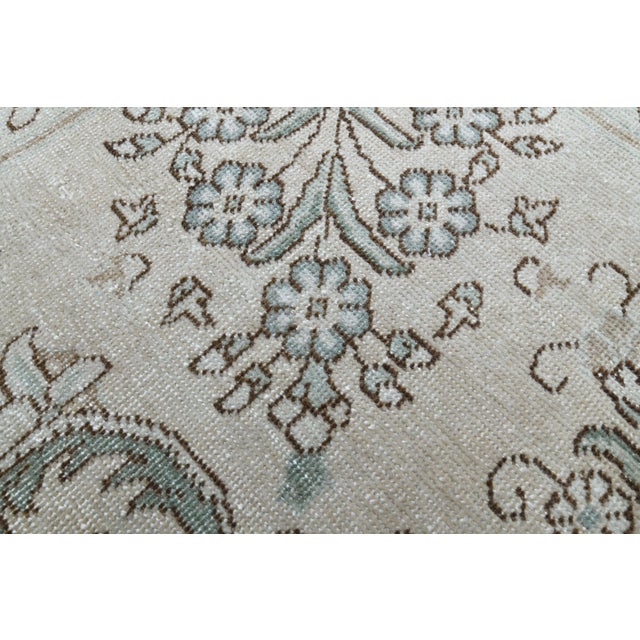 1970s Vintage Persian Handmade Wool Cotton Beige Area Rug For Sale - Image 9 of 11
