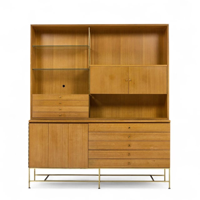 Paul McCobb for Calvin Mid Century Buffet and Hutch The buffet measures: 71 wide x 18.75 deep x 34.5 inches high The hutch...