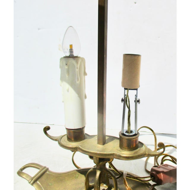 Brass Bouillotte Egyptian Revival Lamp Circa 20s For Sale - Image 10 of 10