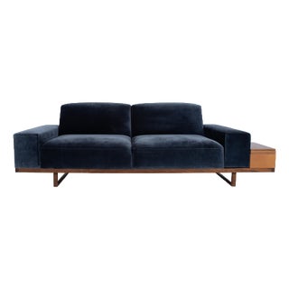 Wood and Velvet Palais Two-Seater Sofa with Electric Function from Wittmann For Sale