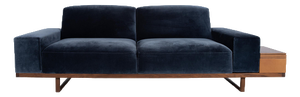 Wood and Velvet Palais Two-Seater Sofa with Electric Function from Wittmann