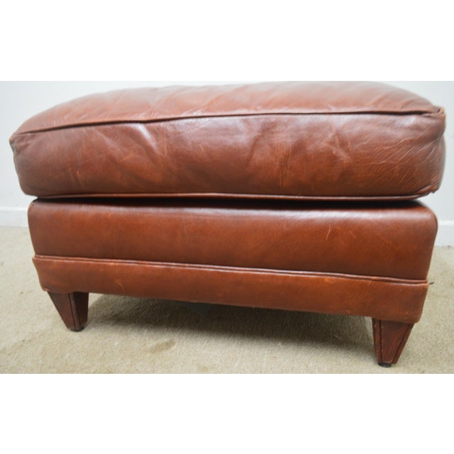 Late 20th Century Ralph Lauren Leather Ottoman For Sale - Image 5 of 12