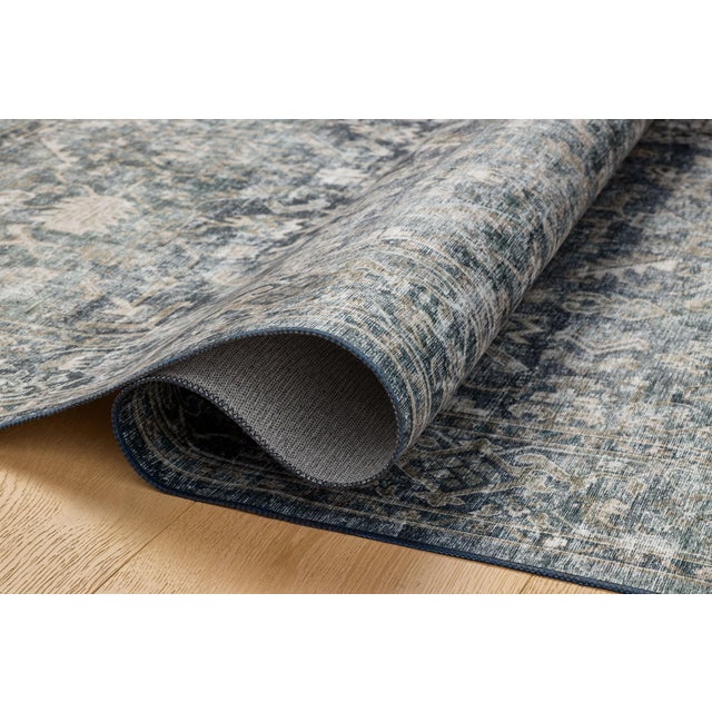 Loloi Rugs Amber Lewis x Loloi Josie Ocean / Natural 2'-3" x 3'-9" Machine Washable Accent Rug For Sale - Image 4 of 7