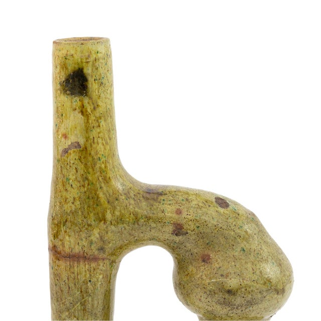 Tamegroute Ochre Ceramic Sculptural Vase | One of a Kind For Sale - Image 6 of 6