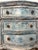 Vintage Distressed Blue Dresser | Hand-Painted 3-Drawer Chest | Shabby Chic French Country | Carved Details | Maison Martine | One of a Kind For Sale In Naples, FL - Image 6 of 12
