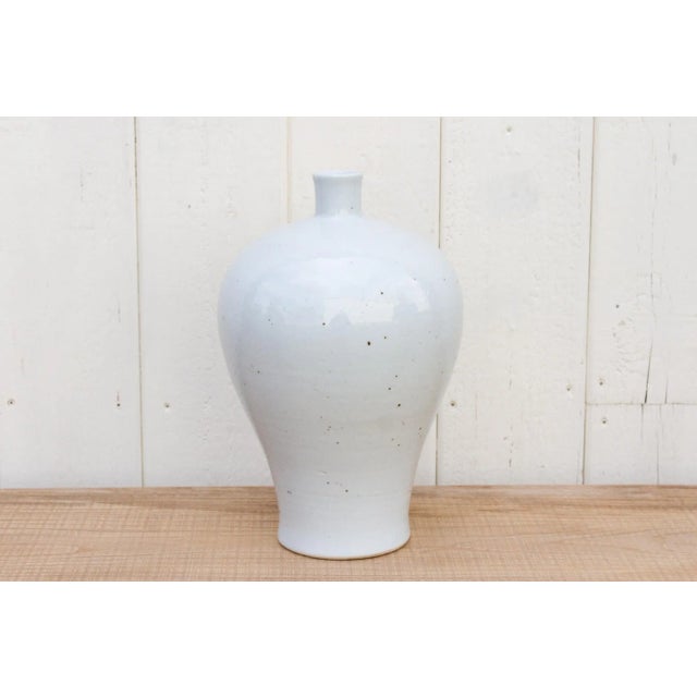 Asian White Glazed Asian Jar For Sale - Image 3 of 8