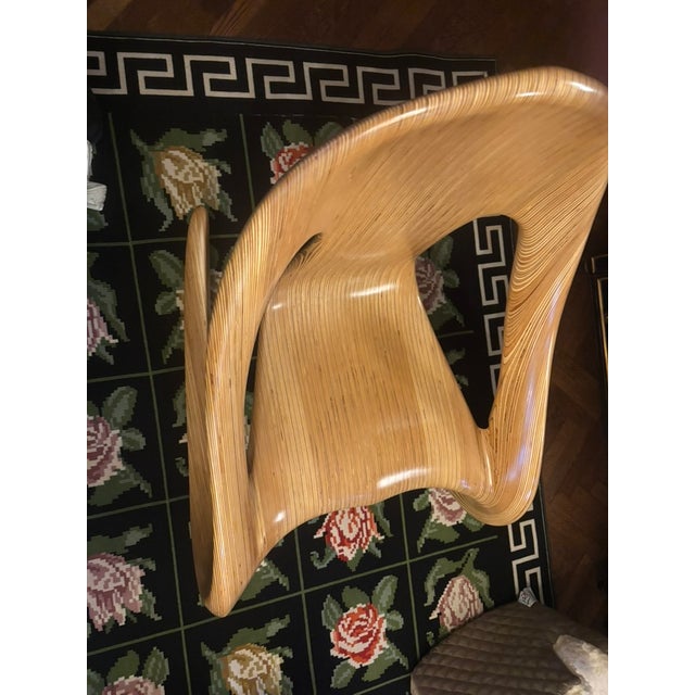 Vintage Sculptural Rocking Chair Handcrafted by Carl Gromoll (Carved, Polished and Laminated Baltic Birch) For Sale - Image 10 of 15