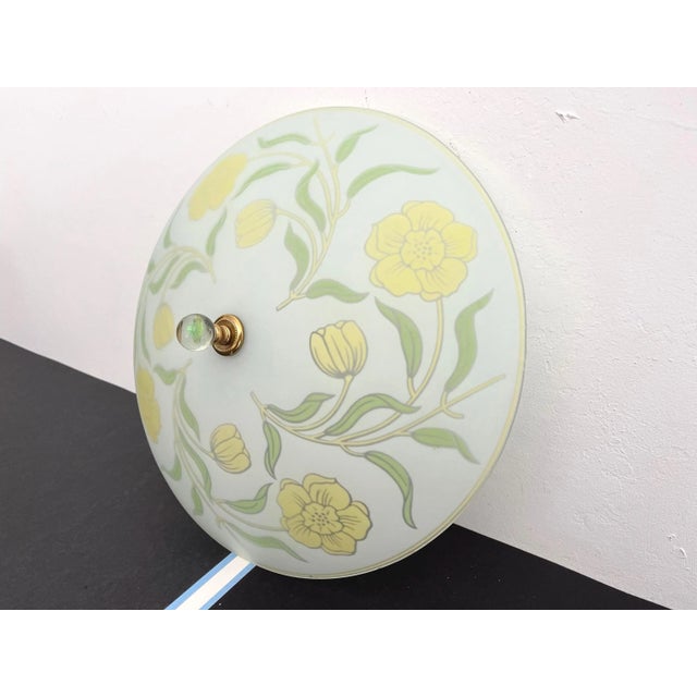 Arts & Crafts Floral Flush Light, C1940s For Sale - Image 15 of 18