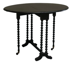 Ebonized Bobbin Turned Baby Sutherland Table, England, Late 19th Century