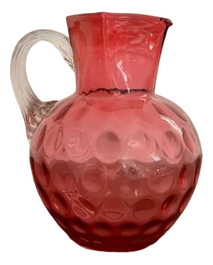 Victorian Cranberry Glass Jug, 1880s