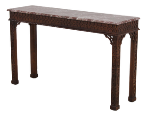 Henredon Mahogany Marble Top Console Table