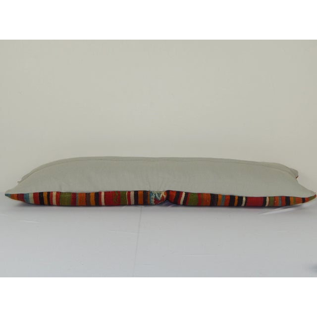 Striped Turkish Kilim Pillow Cover For Sale - Image 4 of 5