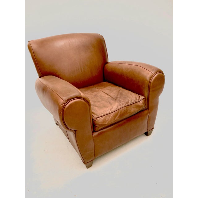 1990s 1990s Mitchell Gold Tan Leather Club Chair For Sale - Image 5 of 11