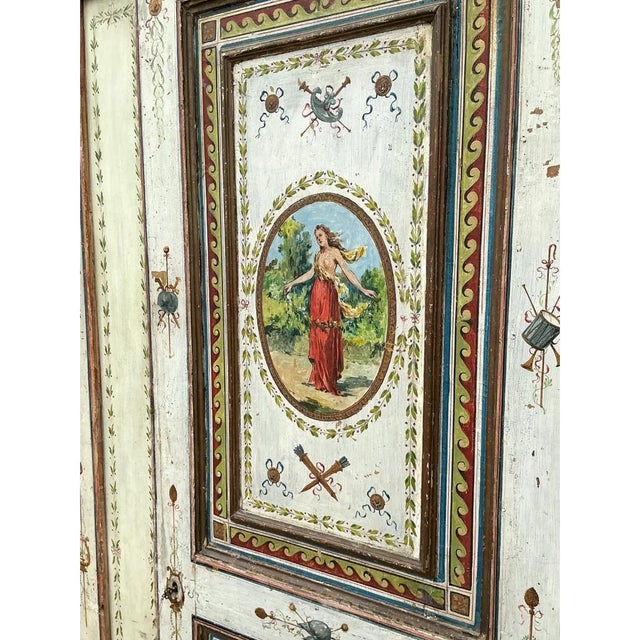 Mid 20th Century Vintage Neoclassical Painted Wood Armoire From the Estate of Lily Pulitzer For Sale - Image 5 of 12