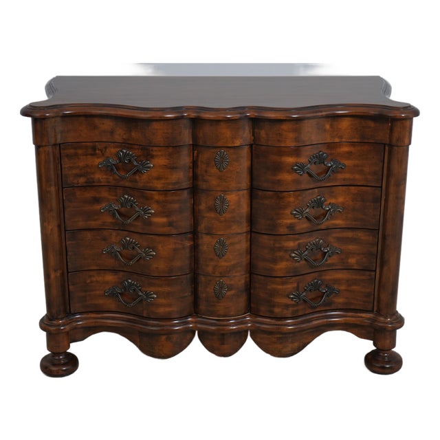 Touchstone Country French Louis XV Walnut Finish Chest For Sale