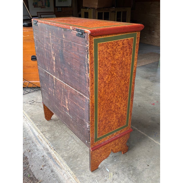 19th C. American Artisan Painted Mule Chest of Drawers For Sale - Image 14 of 18
