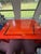 Orange Vintage Dining Table With Extender Leaf Circa 1970s After Baughmann Style For Sale - Image 8 of 18