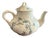 French Antique Terre de Fer Style Blue Faience Teapot with Birds, 1880 For Sale