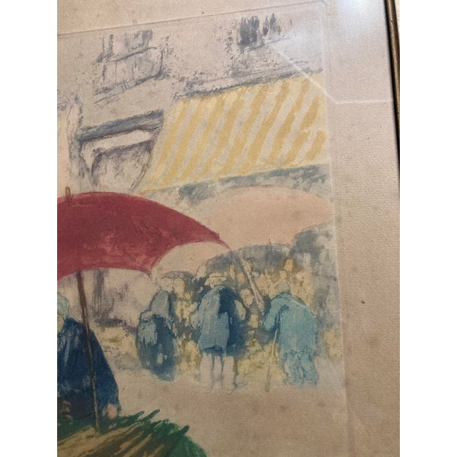 Georges Gobeau Dit Gobô, The Market of Douarnenez, Aquatint, 1890s-1910s, Framed For Sale - Image 8 of 18