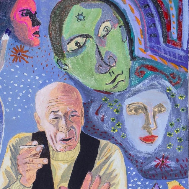 'Portrait of Henry Miller' by Jean Varda, 1971, Millerania, Tropic of Cancer, Big Sur, Paris, Anaïs Nin For Sale In Monterey, CA - Image 6 of 11