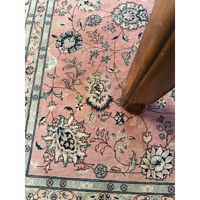 Vintage Super Fine Persian Pakistani Kashan Oriental Rug (10'5" X 8'4") For Sale - Image 12 of 15