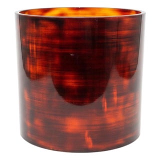 Crimson Red Wood Hibachi with Removable Terracotta Liner For Sale