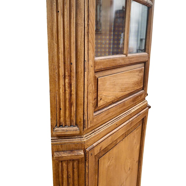 Goldenrod American Traditional Corner Cabinet With Architectural Detailing For Sale - Image 8 of 14