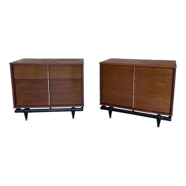 Pair of Kent Coffey Small Chest of Drawers, American Mid-Century Modern For Sale