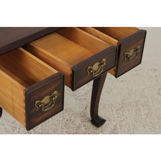 Statton Country Cherry 3 Drawer Dressing Table Lowboy For Sale In Philadelphia - Image 6 of 13