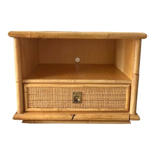 Dal Vera Rattan Night Stand Wicker Weave For Sale