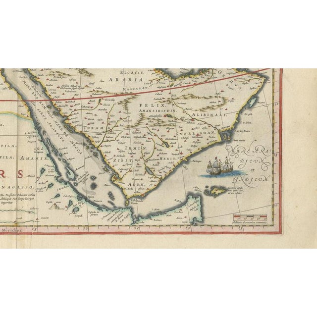 Ottoman Empire Map from Blaeu, 1642 For Sale - Image 6 of 14
