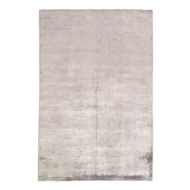 2020s Fine Hand Knotted V.silk Modern Rug For Sale - Image 4 of 4
