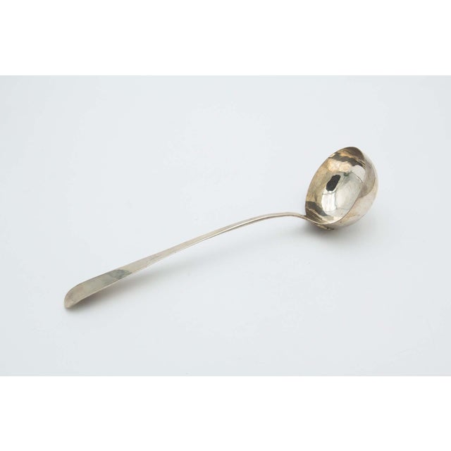 Plain Silver Soup Ladle with Handle, in Good conditions.