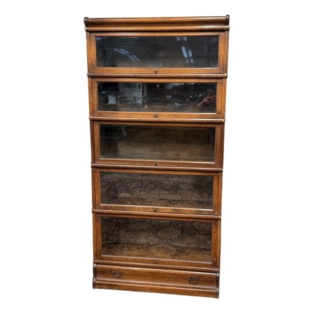Antique English Bookcase from Globe Wernicke For Sale