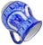 Mid 20th Century Blue Moorish-Patterned Ceramic Art Decorative Pitcher For Sale - Image 4 of 8