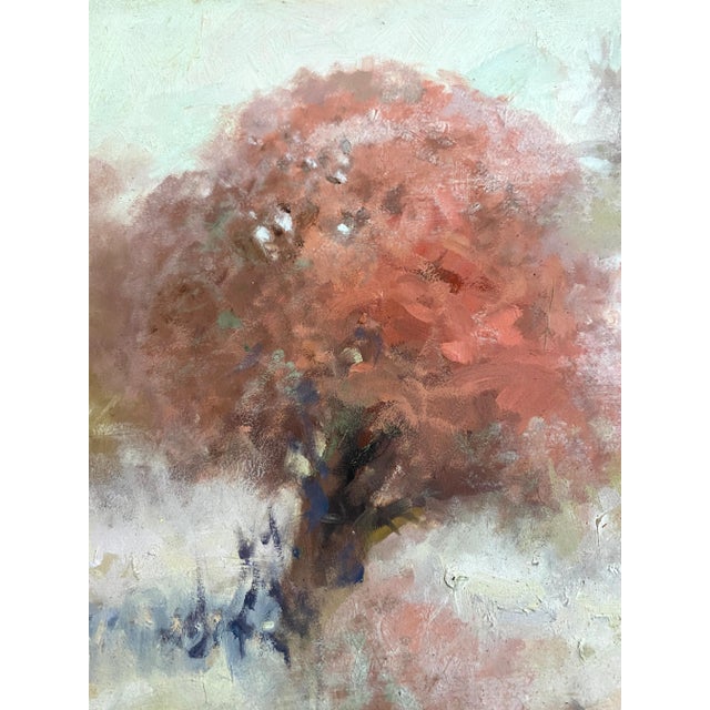 1970s Vintage “Springtime in Texas” Painting in Giltwood Frame For Sale - Image 4 of 10