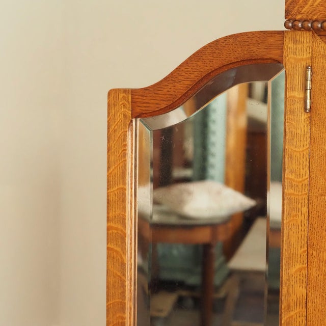 Gründerzeit Dressing Table with Three-Winged Mirror and Marble Top, 1890s For Sale - Image 3 of 17