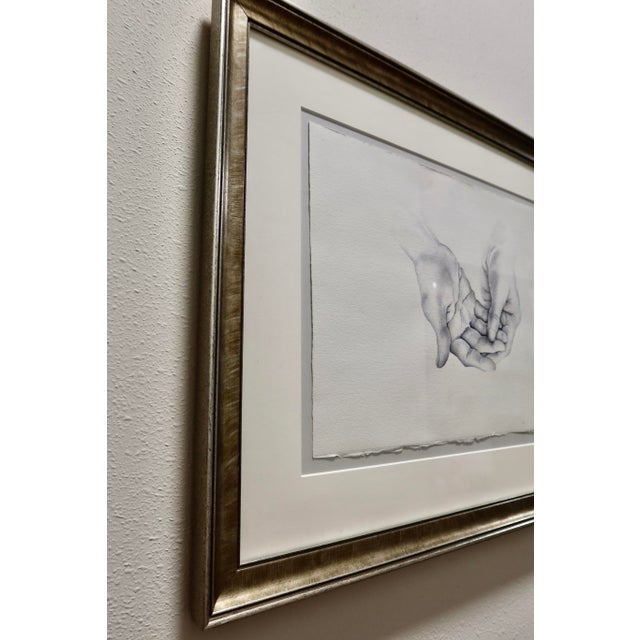 Figurative Original Watercolor Painting, 'Clasped Hands' by D. Gibson For Sale - Image 3 of 7